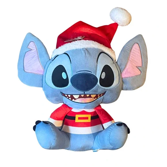 Stitch Disney Dog Toy Gift Set 2 Squeaky Plush 18"H & 8"H Blanket & Basket New - Picture 10 of 12